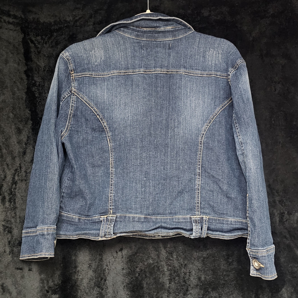 Democracy Blue Denim Cropped Jacket - Picture 2 of 4